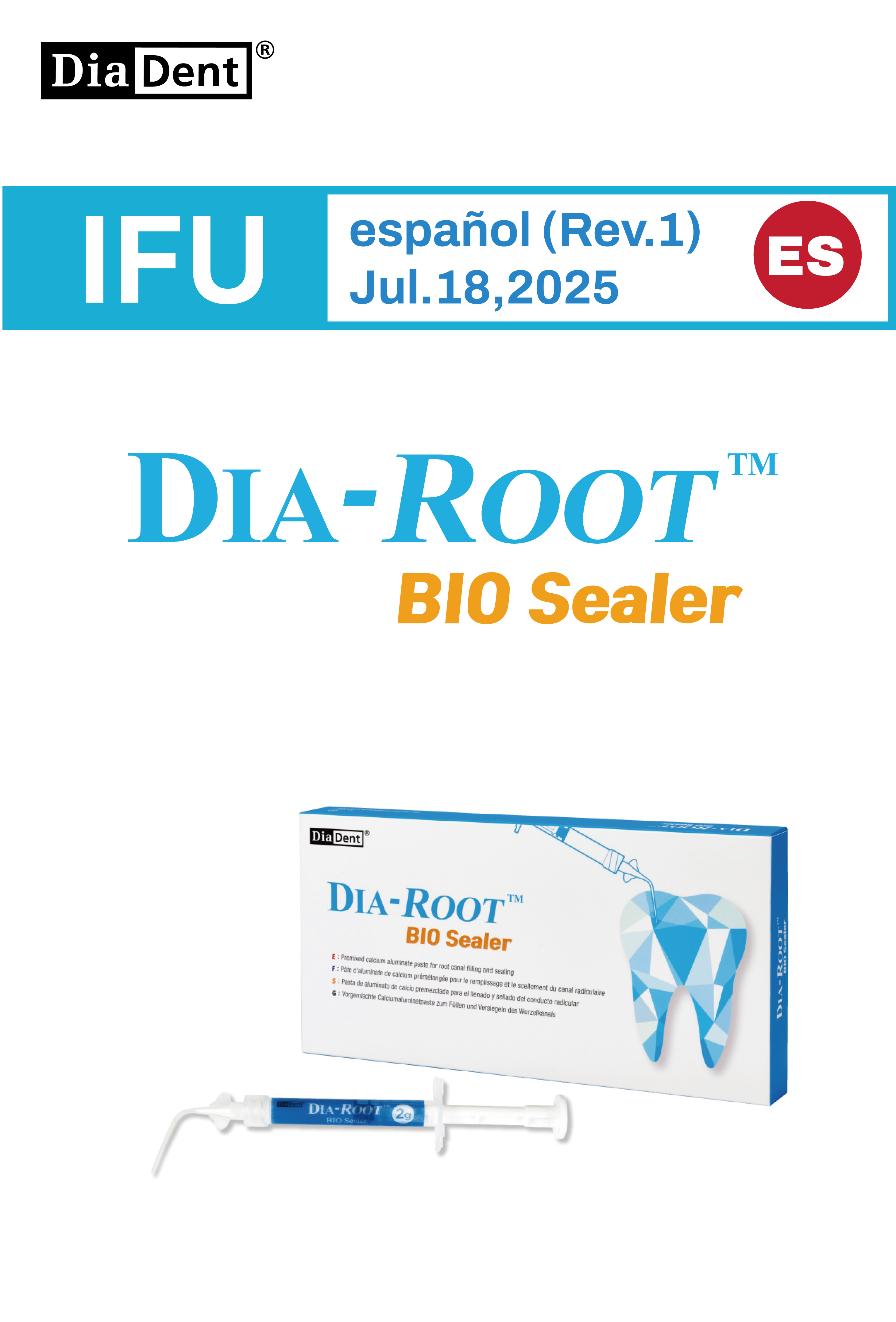 DiaRoot BioSealer IFU (Spanish.Rev.1,Jul.18,2025)